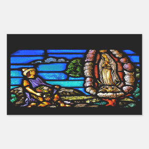 Unsere Lady Guadalupe Nuestra Senora Hartglas Rechteckiger Aufkleber