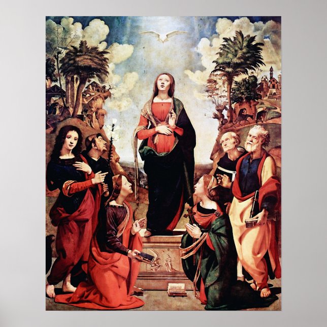 Unsere Lady Jungfrau Mary imakulieren Herz 3 Poste Poster (Vorne)