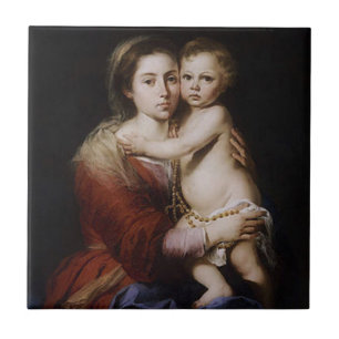 Unsere Lady Jungfrau Mary of the Rosary Keramik Ti Fliese