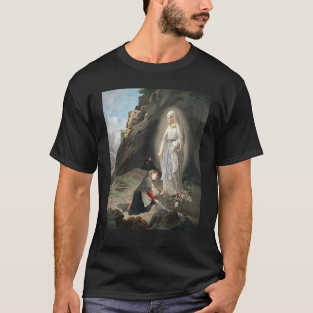 Unsere Lady Lourdes St. Bernadette imakulieren Mar T-Shirt (Vorderseite)