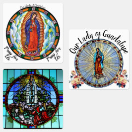 Unsere Lady of Guadalupe Autofenster wasserdicht 1 Etiketten