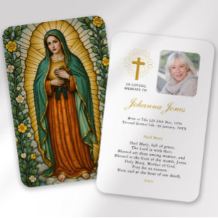 Unsere Lady of Guadalupe Bereavement Sympathy Card Visitenkarte