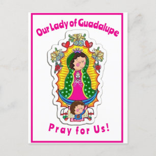 Unsere Lady of Guadalupe Faltes Grußkarte Postkarte