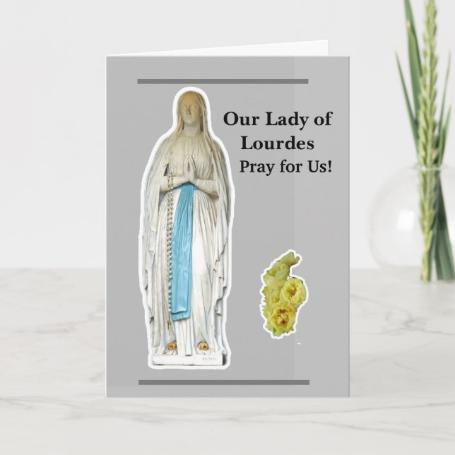 Unsere Lady of Lourdes Card Karte (Vorderseite)