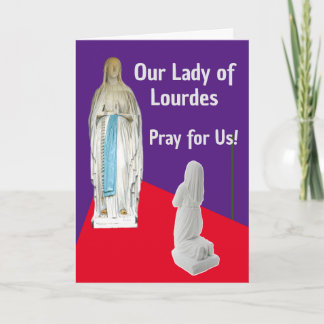 Unsere Lady of Lourdes Card Karte