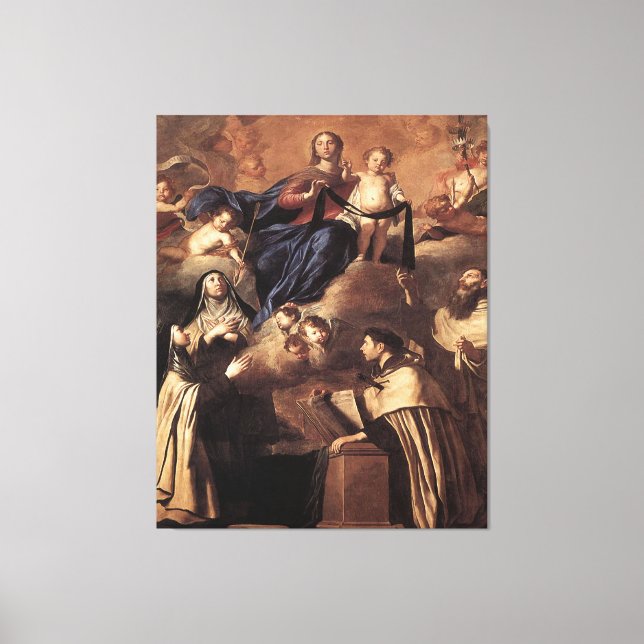 Unsere Lady of Mount Carmel 1641 Leinwanddruck (Vorderseite)