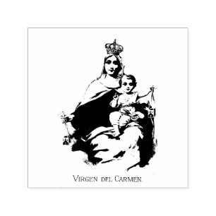 Unsere Lady of Mount Carmel Selbstfarbige Briefmar Permastempel