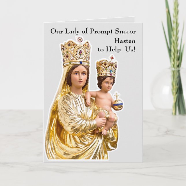 Unsere Lady of Prompt Success Card Karte (Vorderseite)