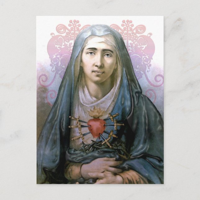 Unsere Lady of Sorrows Heilige Karte (Vorderseite)