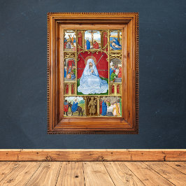 Unsere Lady of Sorrows - mittelalterliches Manuskr Poster