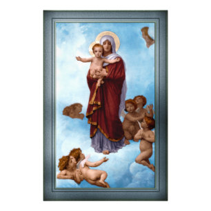 Unsere Lady of the Angels von William Bouguereau Fotodruck