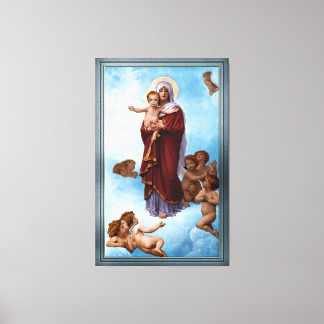 Unsere Lady of the Angels von William Bouguereau Leinwanddruck (Vorderseite)
