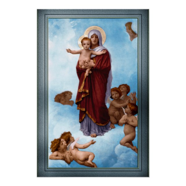 Unsere Lady of the Angels von William Bouguereau Poster (Vorderseite)