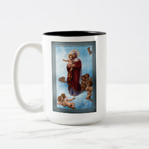 Unsere Lady of the Angels von William Bouguereau Zweifarbige Tasse