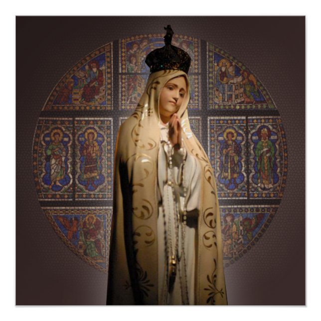 Unsere Lady von Fatima Devotional Image. Poster (Vorderseite)