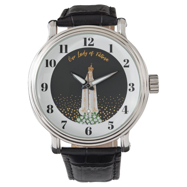 Unsere Lady von Fatima, die Kerzenschaft Armbanduhr (Vorderseite)