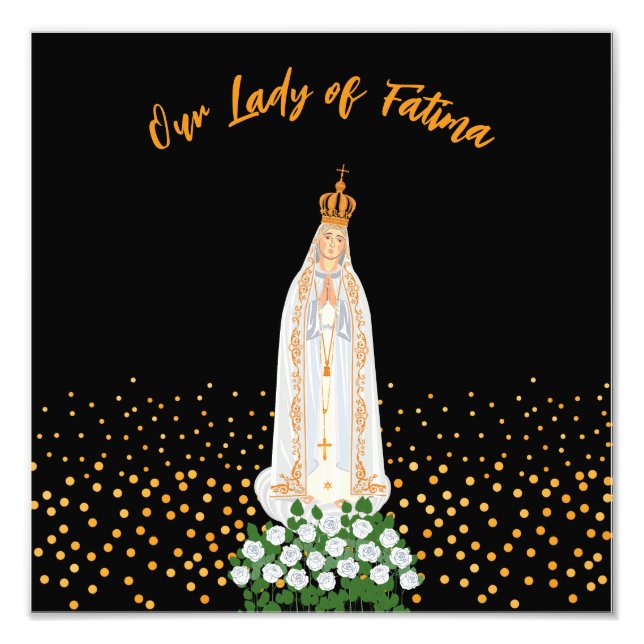 Unsere Lady von Fatima, die Kerzenschaft Fotodruck (Vorne)