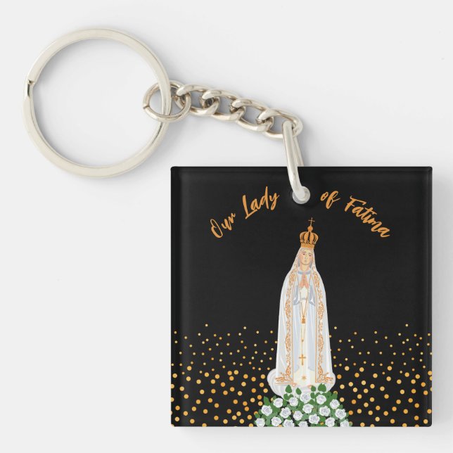 Unsere Lady von Fatima, die Kerzenschaft Schlüsselanhänger (Vorderseite)