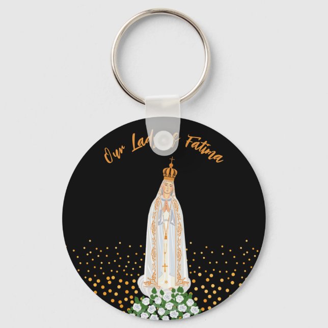Unsere Lady von Fatima, die Kerzenschaft Schlüsselanhänger (Vorderseite)