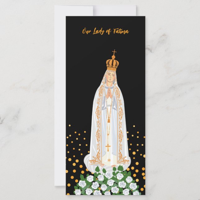 Unsere Lady von Fatima Kerzen Prozessionskarte (Vorderseite)