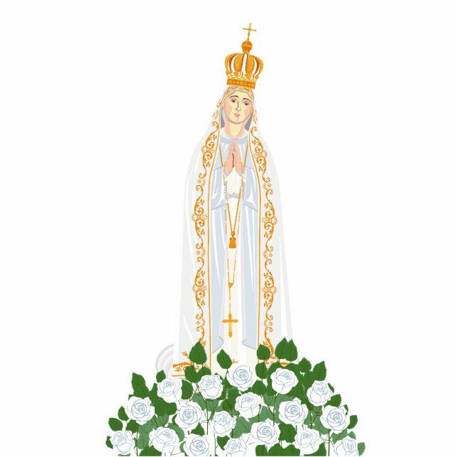 Unsere Lady von Fatima Magnet Cutout Fotoskulptur Magnet (Vorne)