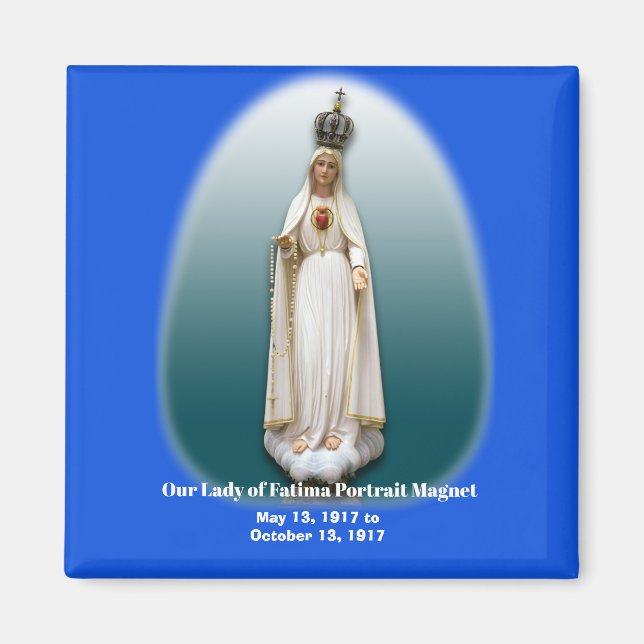 Unsere Lady von Fatima Portrait Magnt Magnet (Vorne)