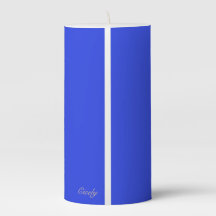 Unsere Lady von Guadalupe Blue Pillar Candle