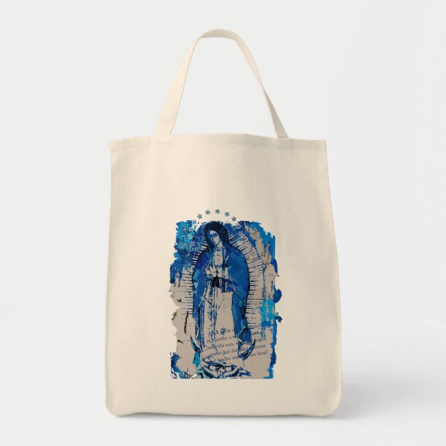 Unsere Lady von Guadalupe Collage Tragetasche (Vorne)