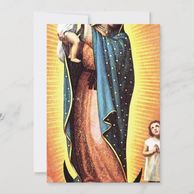 Unsere Lady von Guadalupe, die Schutzfrau des Unge Einladung (Vorderseite)