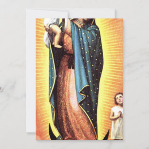 Unsere Lady von Guadalupe, die Schutzfrau des Unge Einladung