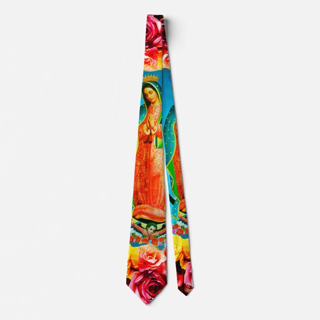 Unsere Lady von Guadalupe, farbenfrohe Männer Krawatte (Vorderseite)