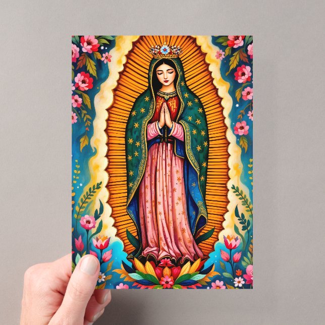 Unsere Lady von Guadalupe Jungfrau Mary betet für  Acryleinladungen (Insitu (Handheld))