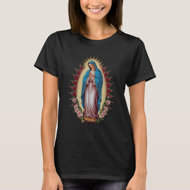Unsere Lady von Guadalupe Jungfrau Mary T-Shirt (Vorderseite)