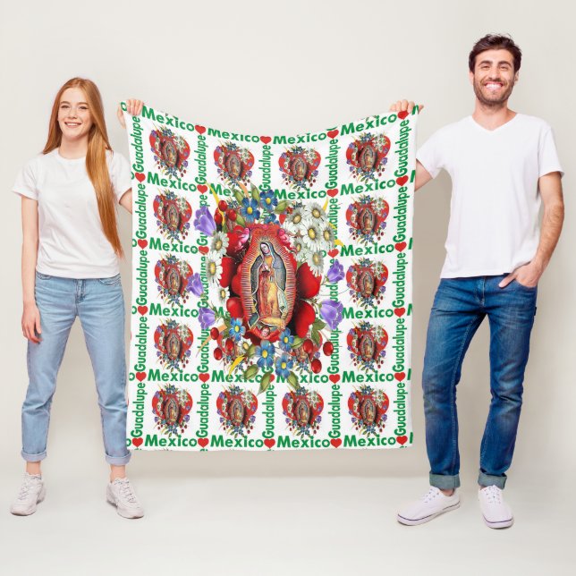 Unsere Lady von Guadalupe Mexican Aztec Jungfrau M Fleecedecke (Beispiel)