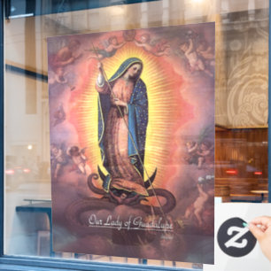 Unsere Lady von Guadalupe Rev12 Fensteraufkleber