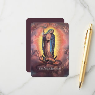 Unsere Lady von Guadalupe Rev 12 mit Memorare Begleitkarte