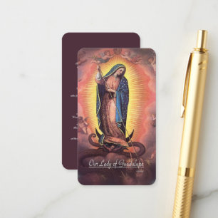 Unsere Lady von Guadalupe Rev 12 mit Memorare Begleitkarte