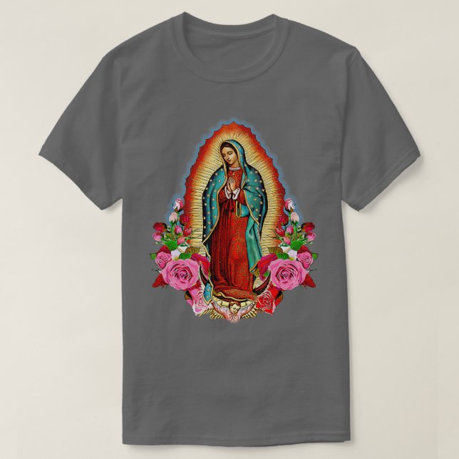 Unsere Lady von Guadalupe Saint-Jungfrau Mary T-Shirt (Design vorne)
