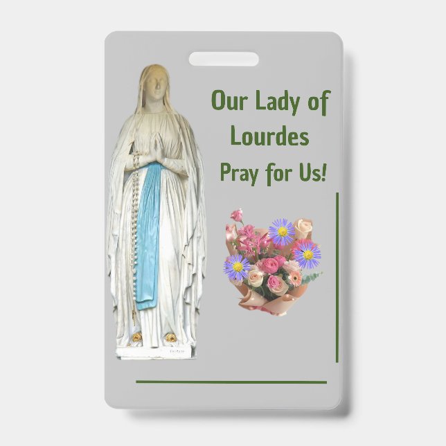 Unsere Lady von Lourdes Ausweis (Vorderseite)