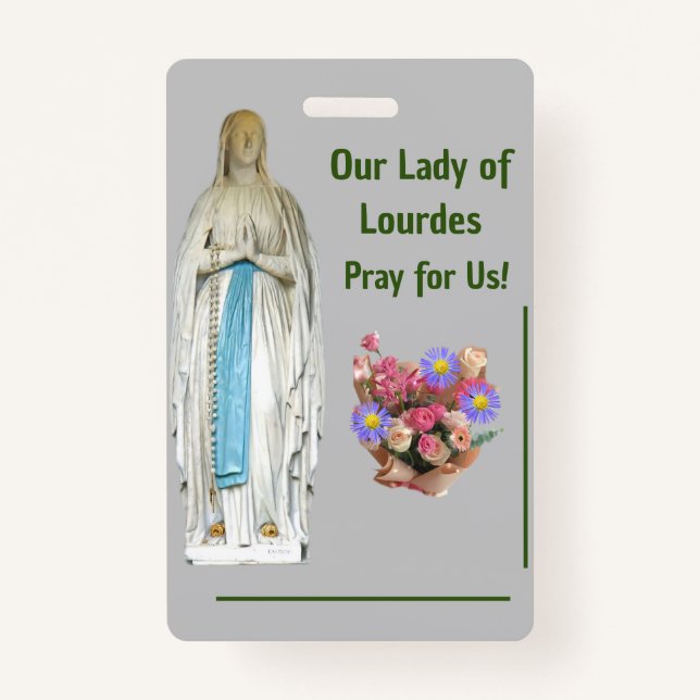 Unsere Lady von Lourdes Ausweis (Vorderseite)