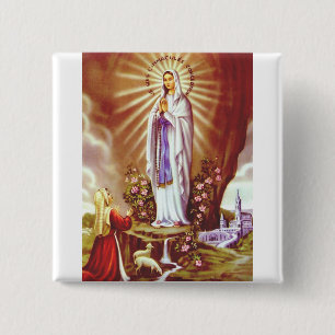 Unsere Lady von Lourdes Button