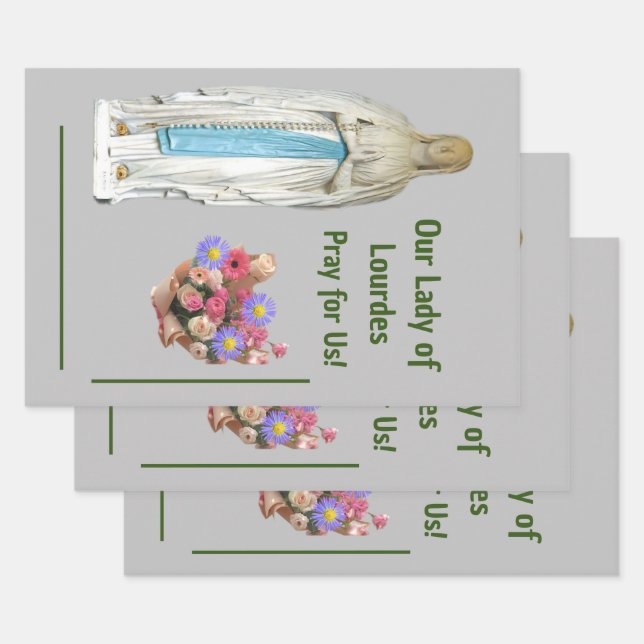 Unsere Lady von Lourdes Geschenkpapier Set (Set)