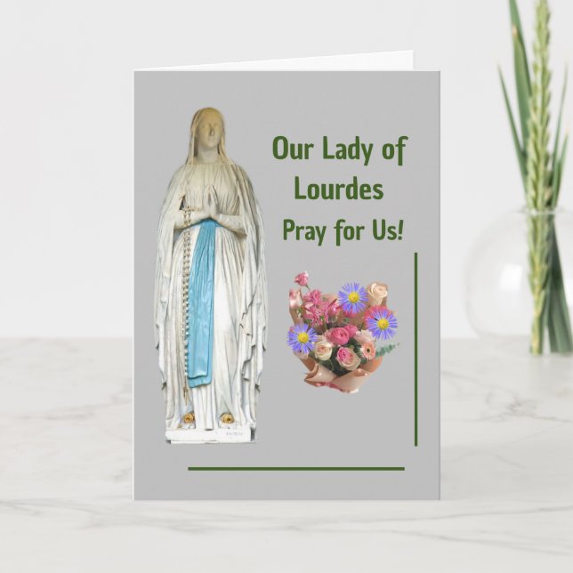Unsere Lady von Lourdes Karte (Vorderseite)