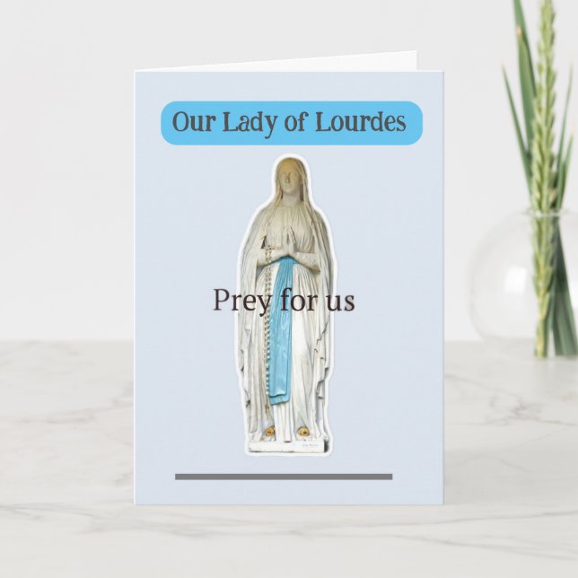 Unsere Lady von Lourdes Karte (Vorderseite)