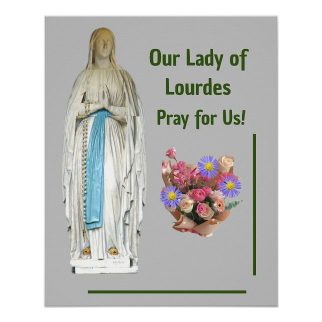 Unsere Lady von Lourdes Poster (Vorderseite)