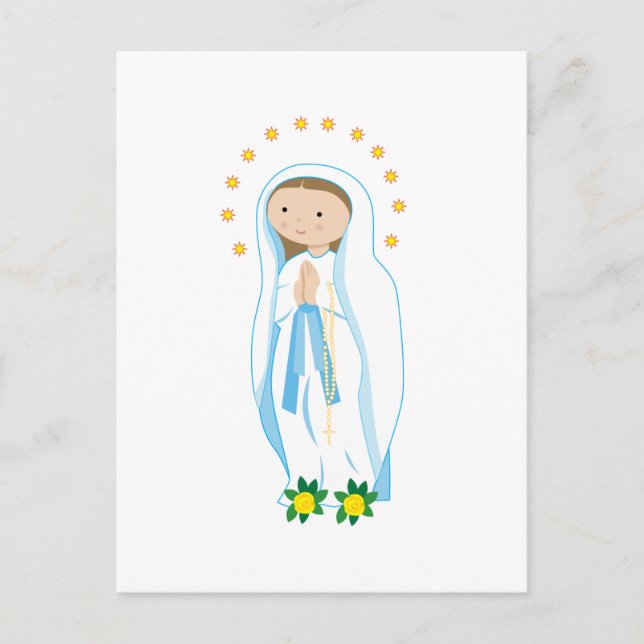 Unsere Lady von Lourdes Postkarte (Vorderseite)