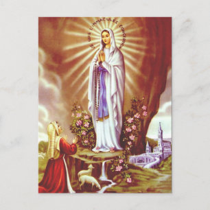 Unsere Lady von Lourdes Postkarte