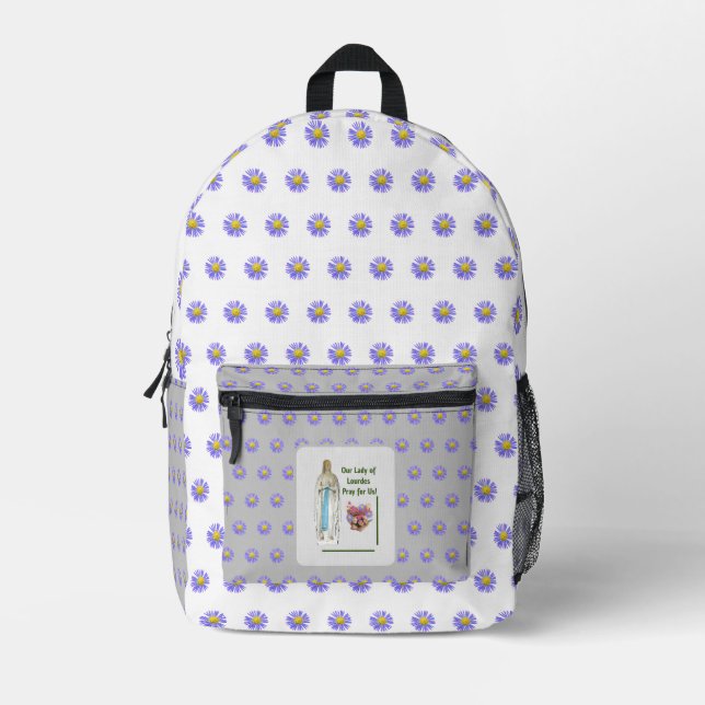 Unsere Lady von Lourdes Print Cut Sew Bag Bedruckter Rucksack (Vorderseite)