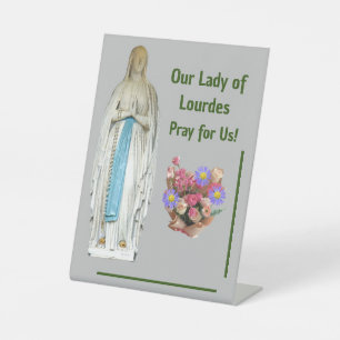 Unsere Lady von Lourdes Sockelschild
