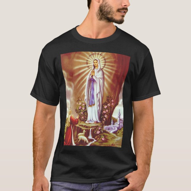 Unsere Lady von Lourdes T-Shirt (Vorderseite)